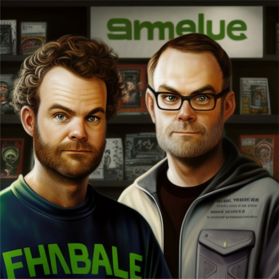 Portrait of GameHub founders Ronald McFeast and Donald McNugget